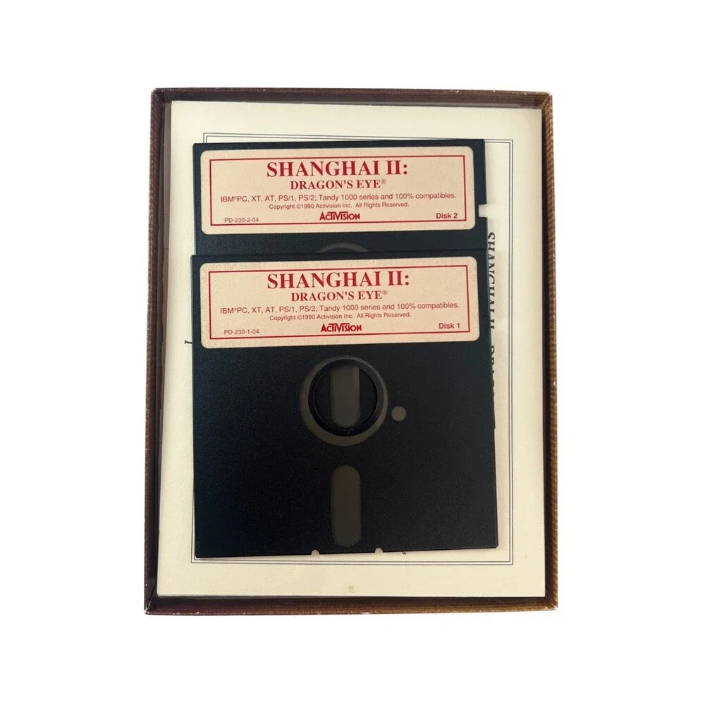 IBM PC Big Box - Shanghai II - Dragon's Eye (Activision) 1990 RARE Tandy
